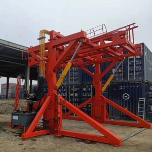 Single And Double Lane Container Flipper Machine Durable Carbon Steel Material
