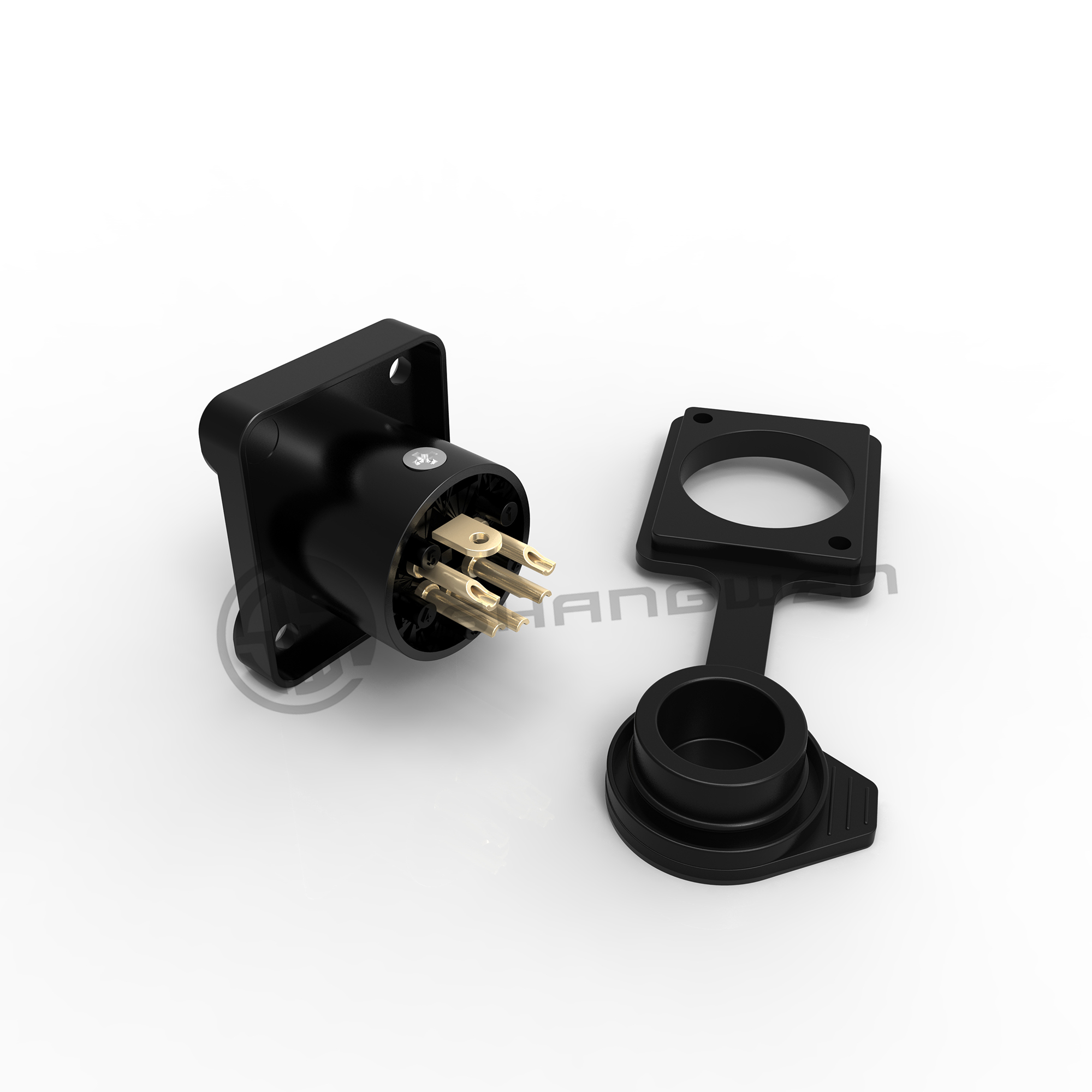 Audio XLR 3 Pin Male Female Plug Connector Electrical IP65 Waterproof