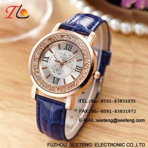 China WHOLESALE PU STRAP AND CASE QUARTZ WATCHES ELEGANT LADIES WATCH factory