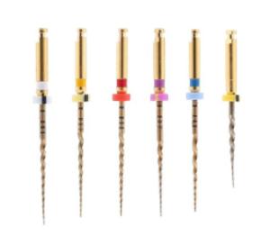 China NITI Gold Rotary File Path 6 Taper With Heat Activation factory