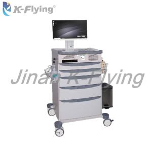 China ABS Lithium Battery Medical Trolley Cart Hospital Patient Care Wireless Nursing Trolley factory