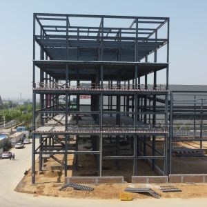 Prefabricated Steel Structure Office Building with Glass Wool Panels