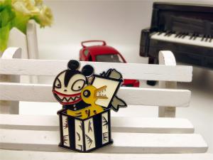 China decorations Metal Brooch Pin ODM Available Skeleton guitarist Themed factory