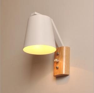 China Nordic wood wall lamp The head of a bed wall lamps factory