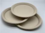 Food Grade Biodegradable Sugarcane Bagasse Plates Round Eco-friendly Food