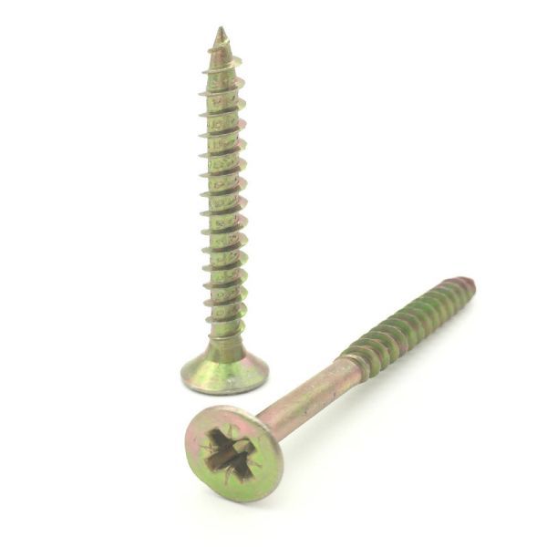 China Yellow Zinc Chipboard Screws MDF Pozi Chipboard Rawl Plugs factory