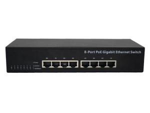 China 8 Port RJ45 Port Desktop PoE Switch IEEE 802.3x 10 / 100 / 1000M factory