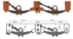 3 Axle Heavy Duty Trailer Suspension 90mm Tridem ODM
