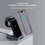 Black/White 15W Fast Wireless Charging Station for Cellphone Earphone and Smart
