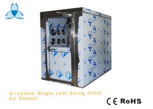 China Large Single Leaf Swing Doors Stainless Steel Air Shower Room With Three Blowing factory