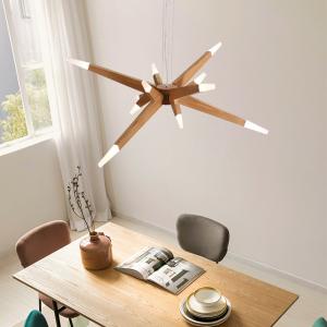 China Modern Vintage Nordic Wood Pendant Light LED Ceiling Lamp for Hotel Restaurant Bar Home Decor Versatile Room Installation factory