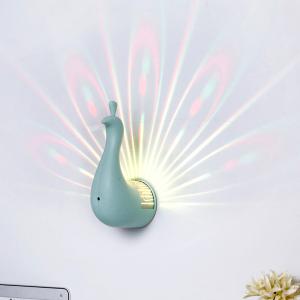 China 2018 Wholesale Remote Peacock Lamp Romantic LED Peacock Projector Light factory