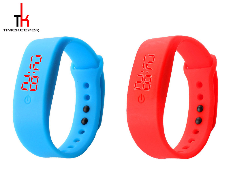 Candy Color Digital Led Sports Watch Silicone Bracelet Watch Waterproof