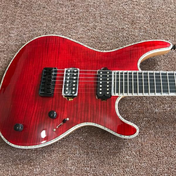 Mayones guitar mayones regius red 7 string electric guitar neck through guitar