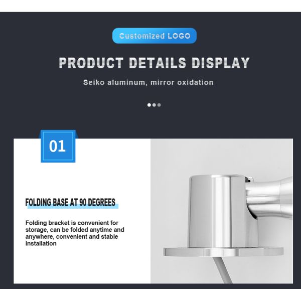 DC 24V Input LED Tower Lamp Foldable Machine Stack Light With Built In Buzzer 80lm/W Efficiency