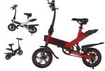 Multifunctional Portable Electric Bike , Black / Red One Second Folding Bicycle