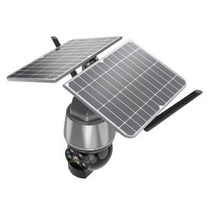 Wifi CCTV Solar Powered Wireless PTZ Camera Download Videos Remotely