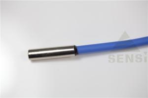 China Metal Shell Coated Tube Temperature Sensor With Silicone Jacket Wire factory