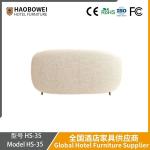 Italian Minimalist Fabric Sofa. White Cream Style Three-Seater Sailboat Sofa for