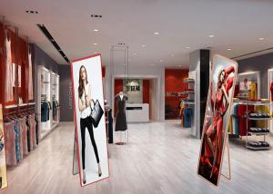 China Floor Standing LED Poster Display Screen Ultra Thin Advertising Panel factory