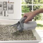 Portable Cat Litter Shovel Scoop Grey Cat Sand Shovel Environment Friendly