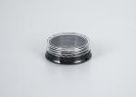 3g Empty Plastic Cosmetic Jar With Black Lids Tiny Makeup