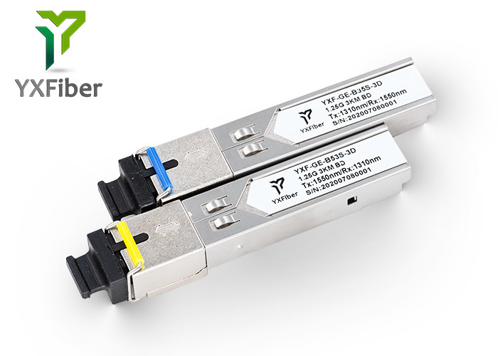 1.25G BIDI 3km 1310nm 1550nm SFP Transceiver Module