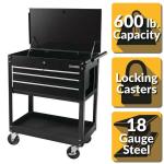 Black 4 Drawer Mechanics Rolling Tool Storage Cabinet