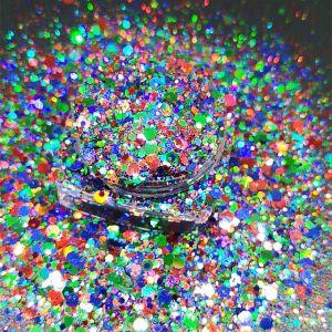 Polyester Bright Rainbow Candy Sparkle Mixes Shapes Chunky Glitter Confetti