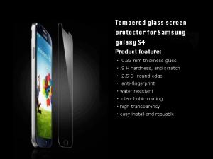 China Samsung tempered glass screen protector 0.33mm 2.5D round edge 9H hardness factory