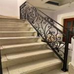 External Wrought Iron Stair Handrail Banisters And Railings For Commercial