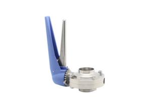 China TP316L 1.5'' X 0.065'' Sanitary Stainless Steel Butterfly Valves Tri Clamp With Pull Handle factory