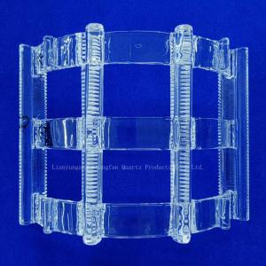 China Custom Silicon Wafer Cleaning Rack Quartz Groove Boat High Temperature Resistant factory