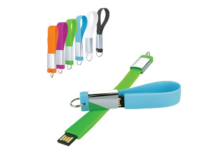 Factory supply customized logo 64G 3.0 blue color Wrist USB with tin box packing