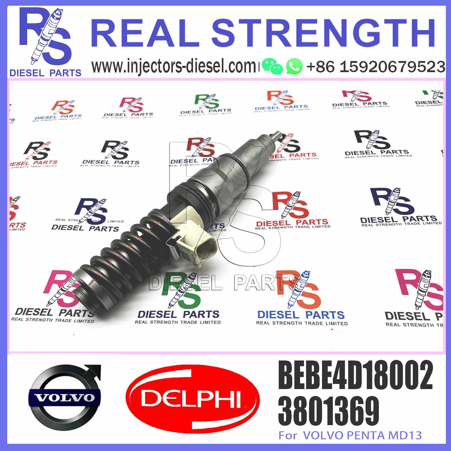 injector common rail injector 3801369 BEBE4D18002 For V-O-L-V PENTA MD13 diesel fuel injector BEBE4D27002