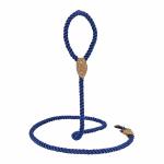 Braided Cotton Dog Leash With Leather Tailor Handle Heavy Duty Metal Sturdy