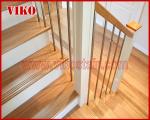 Wrought Iron Staircase VK86S Wrought Iron Handrail Tread Beech ,Railing tempered