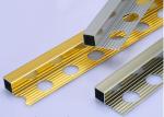 Bright Polished Aluminum Square Edge Metal Tile Trim Profiles Easy To Clean