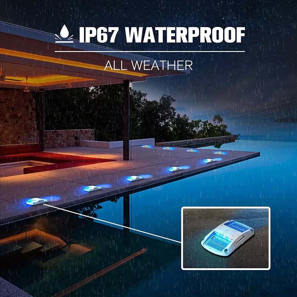 Waterproof Outdoor Solar Deck Light Decorative Garden Porch Led Solar Dock Light