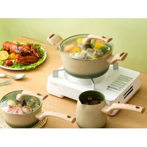 ODM Non Stick Aluminum Cookware Set 5Piece With Detachable Handles