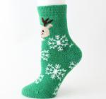 Fashion Santa Claus Elk Pattern Cozy Fuzzy Warm Cotton Christmas Socks Gift Box
