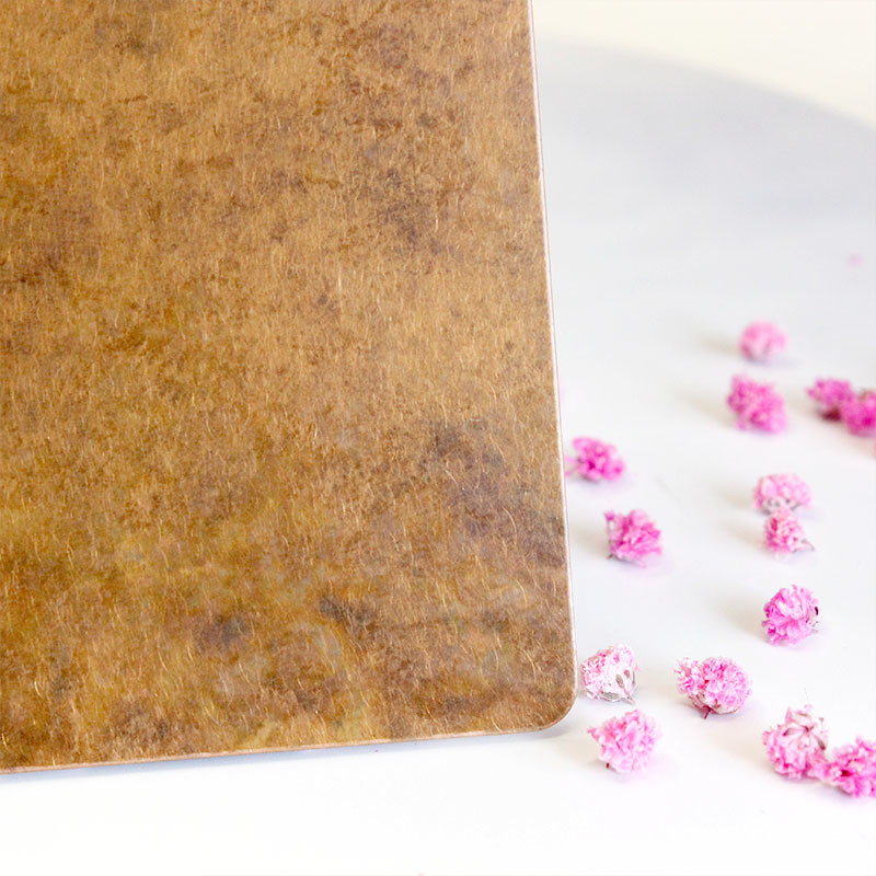 0.03mm Decorative Stainless Steel Sheet Antique Bronze Color Copper Brass Coated Clad