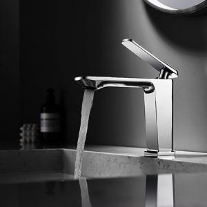 China Hotel Apartment Hot And Cold Basin Mixer 0.3-0.6um Chrome Plating factory