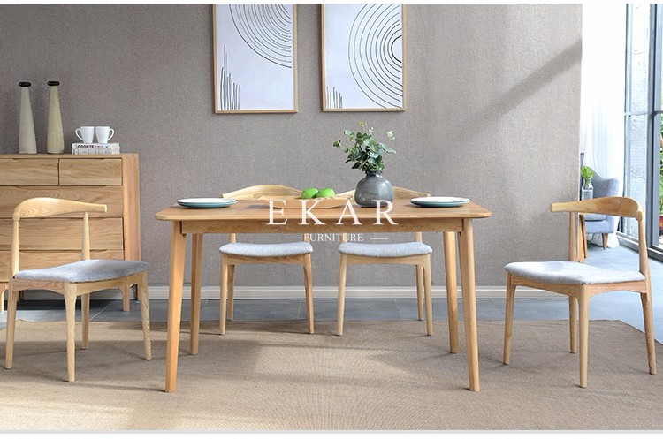 Wood Dining Table Designs 6 Seat Imported Solid Wood Europe Modern Style