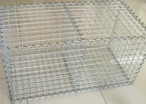 China Flood Control Galfan Gabion Baskets / Silver Garden Gabion Basket Fence factory