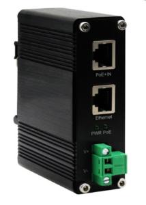 China DIN-Rail Industrial 802.3bt Gigabit PoE++ Splitter Output Voltage 24VDC factory