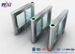 Biometric Swing Barrier Gate Stainless Steel Acrylic Flap Barrier Gate