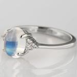 925 Sterling Silver Rainbow Moonstone Jewelry Oval Cut Vintage Moonstone
