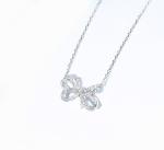 0.16ct 18K Gold Diamond Necklace 2.2g 45cm White Gold Chain