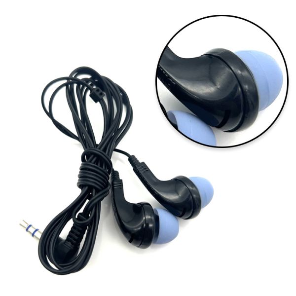 Directly Sale One Time Earphone OEM Color Bus Airline Tour Guide Earphone Best Disposable Earphone PVC Cable Wired